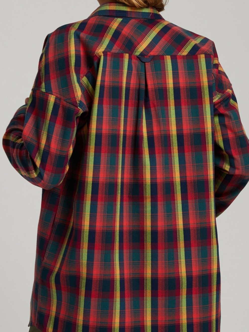 Burton Men's Plaid Long-Sleeve Button-Up Shirt - Red/Green/Yellow - Picture 2 of 10